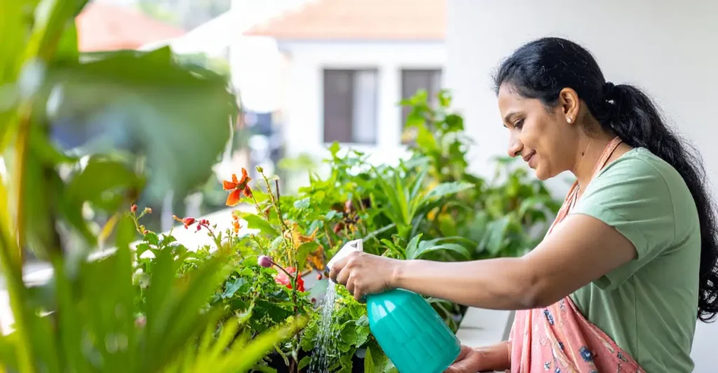 Jardinagem terapêutica com jardim sensorial