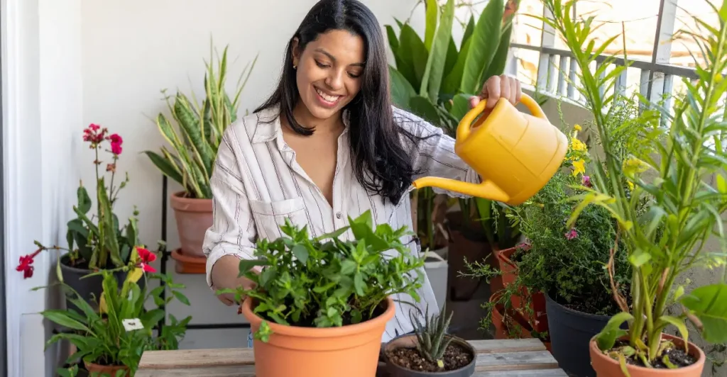 Jardinagem terapêutica com jardim sensorial